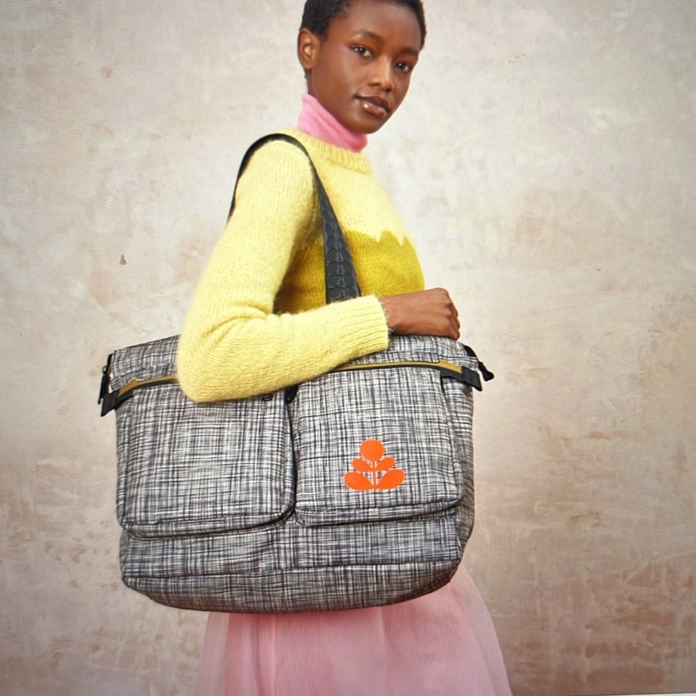 Orla Kiely Axis tote - scribble Print Black large tote. NWT